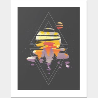 Cosmic Woods Forest Design Posters and Art